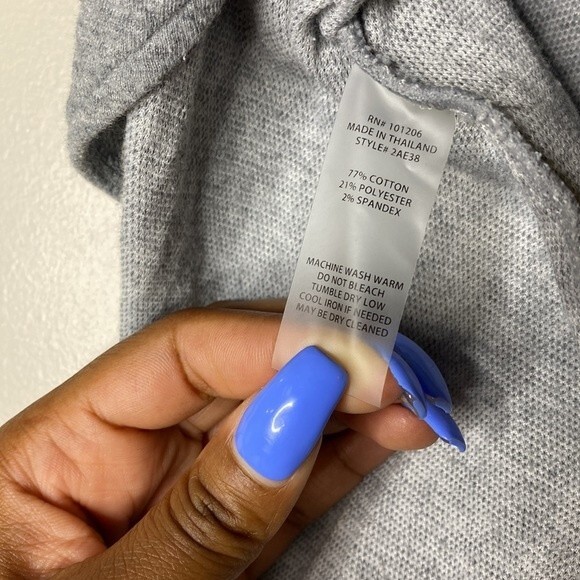 Soft Surroundings Heather Gray Textured Pull Over Sweater M - Picture 6 of 6